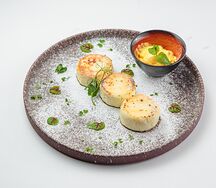 Сырники с апельсиновым муссом