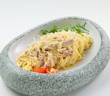 Феттуччине с лососем