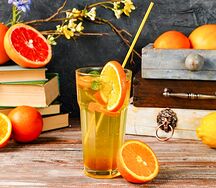 Натуральный лимонад Апельсин собственного приготовления