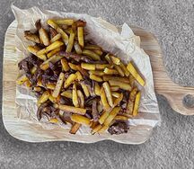 Жареный картофель с мясом