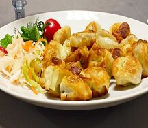 Пельмени жареные