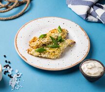 Рыбный Кейк в панировке с тайским соусом