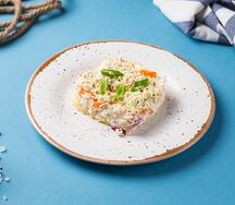 Слоеный с хеком и овощами