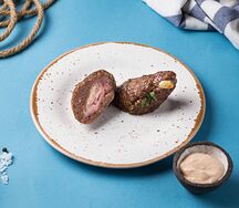 Кейк мясной с ветчиной и сыром