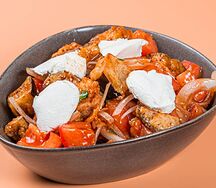 Салат с хрустящими баклажанами