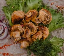 Грибы на углях