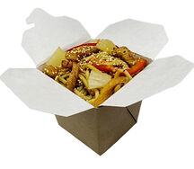 Свинина с ананасами в кисло-сладком соусе лапша мини