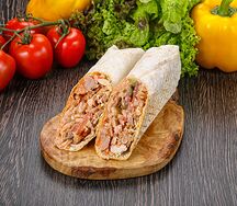 Шаурма в обычном лаваше