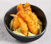 Креветки в темпуре с васаби