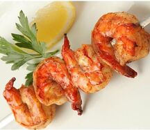 Шашлык из тирговых креветок 6 шт