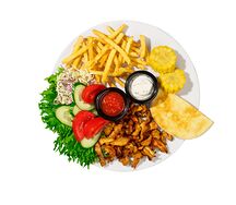 Тарелка с курицей