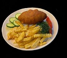 Котлета по-киевски с картошкой 