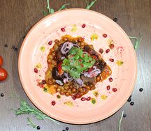 Томленый ягненок Carne Di Montone с овощным пюре