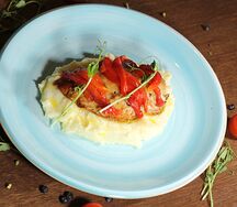 Куриное филе по-веронски с печеным перцем