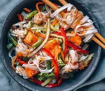 №9 Рисовая лапша с морепродуктами