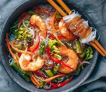 №12 фунчоза с креветками