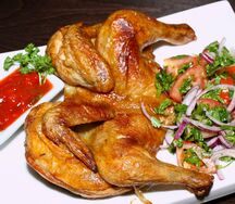 Цыпленок корнишон с чесночным маслом