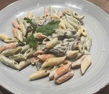 Паста с грибами умами