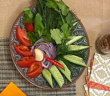 Овощная нарезка с зеленью