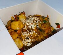 Вок рис с креветками