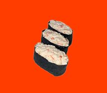 Гункан с крабовыми палочками