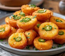 Монетки сырные с моцареллой и халапеньо