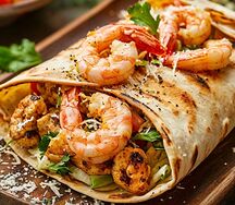 Шаурма с тигровыми креветками