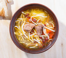 Фасолевый суп с мясом