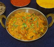 Матар Соя Карри Масала и Роти