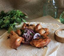 Шашлык из филе куриного бедра