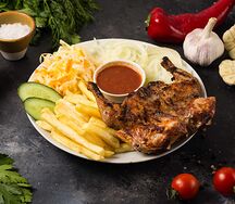 Цыпленок фермерский гриль с гарниром