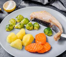Сёмга на пару с овощами