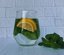 Лимонад домашний мята-базилик