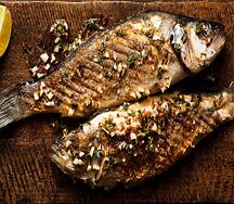 Сибас на углях