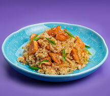 Вок с лососем