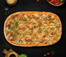 Острая курица с ветчиной пол метра