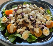 Салат с говяжьим языком