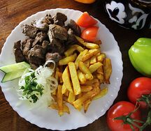 Печень жареная