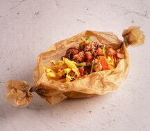Чикен-чиз с картофелем и сырным соусом
