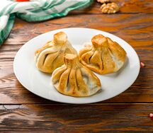 Хинкали жареные (свинина и говядина)