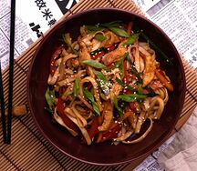Wok с говядиной