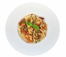 Паста с морепродуктами в сливочном соусе
