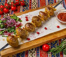 Картофель молодой с курдюком