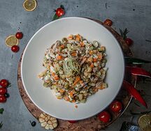 Оливье с курочкой гриль