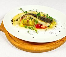 Камбала со сливочным картофелем