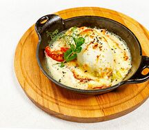 Кальмар, фаршированный картофелем
