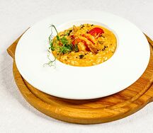 Лимонное ризотто с креветками