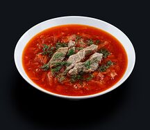 Домашний борщ с говядиной