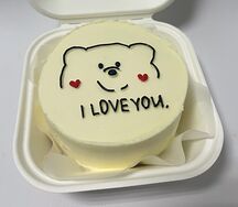Бенто-торт с мишкой I love you