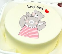 Бенто-торт Love mom с мишками на День матери